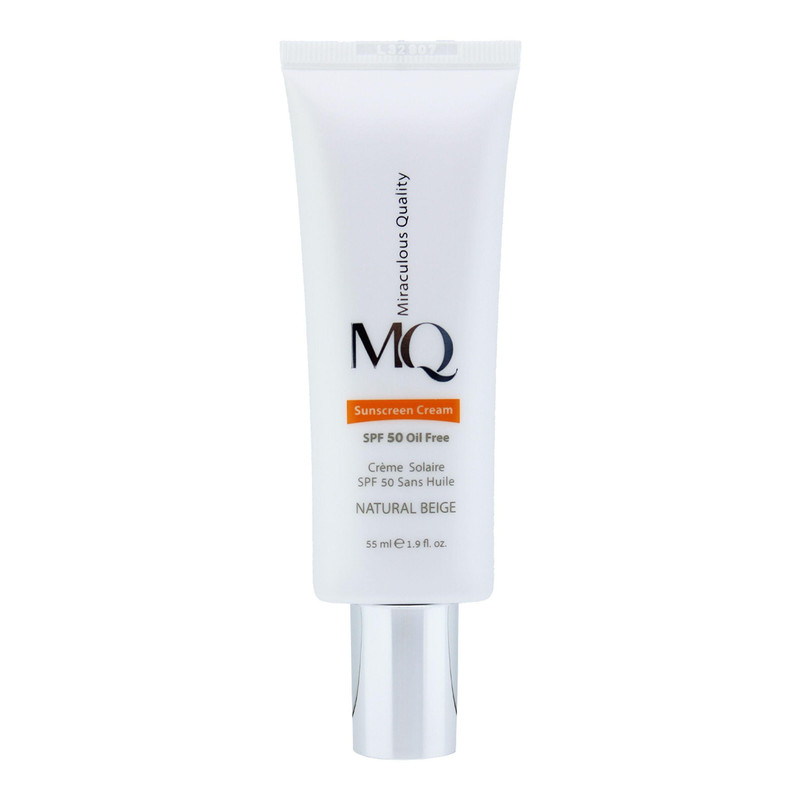 کرم ضدآفتاب رنگی ام کیو مدل NATURAL BEIGE، حجم 55 میلی‌لیتر