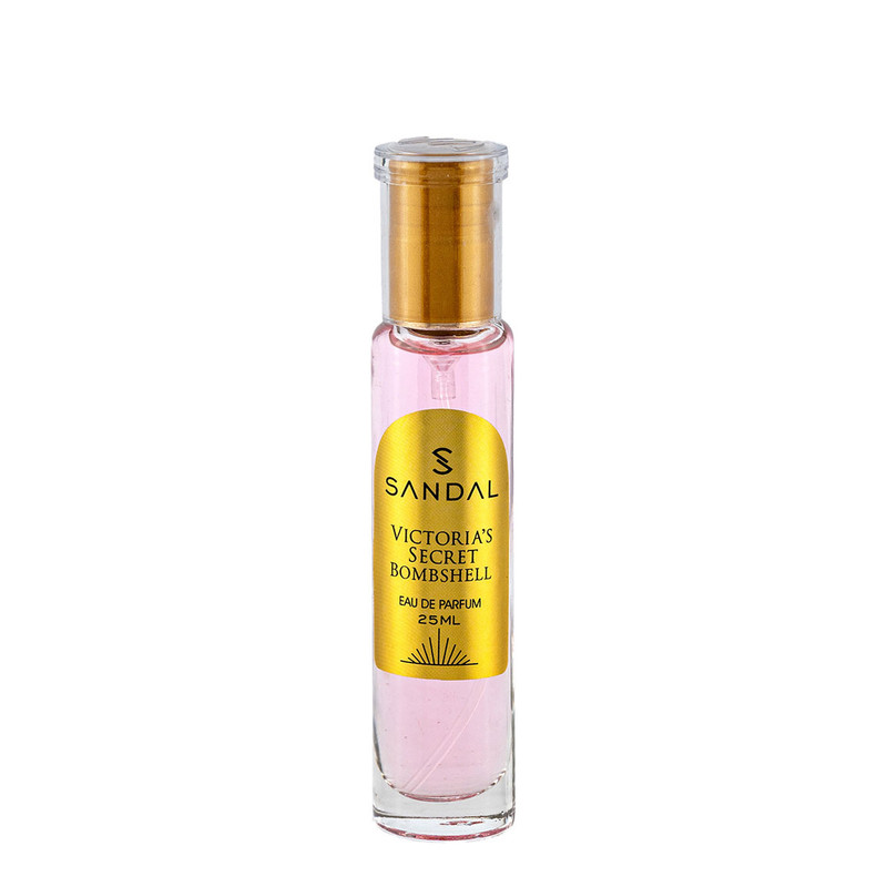 عطر جیبی زنانه صندل مدل Victorias Secret Bombshell با رایحه شیرین حجم 25 میلی‌لیتر