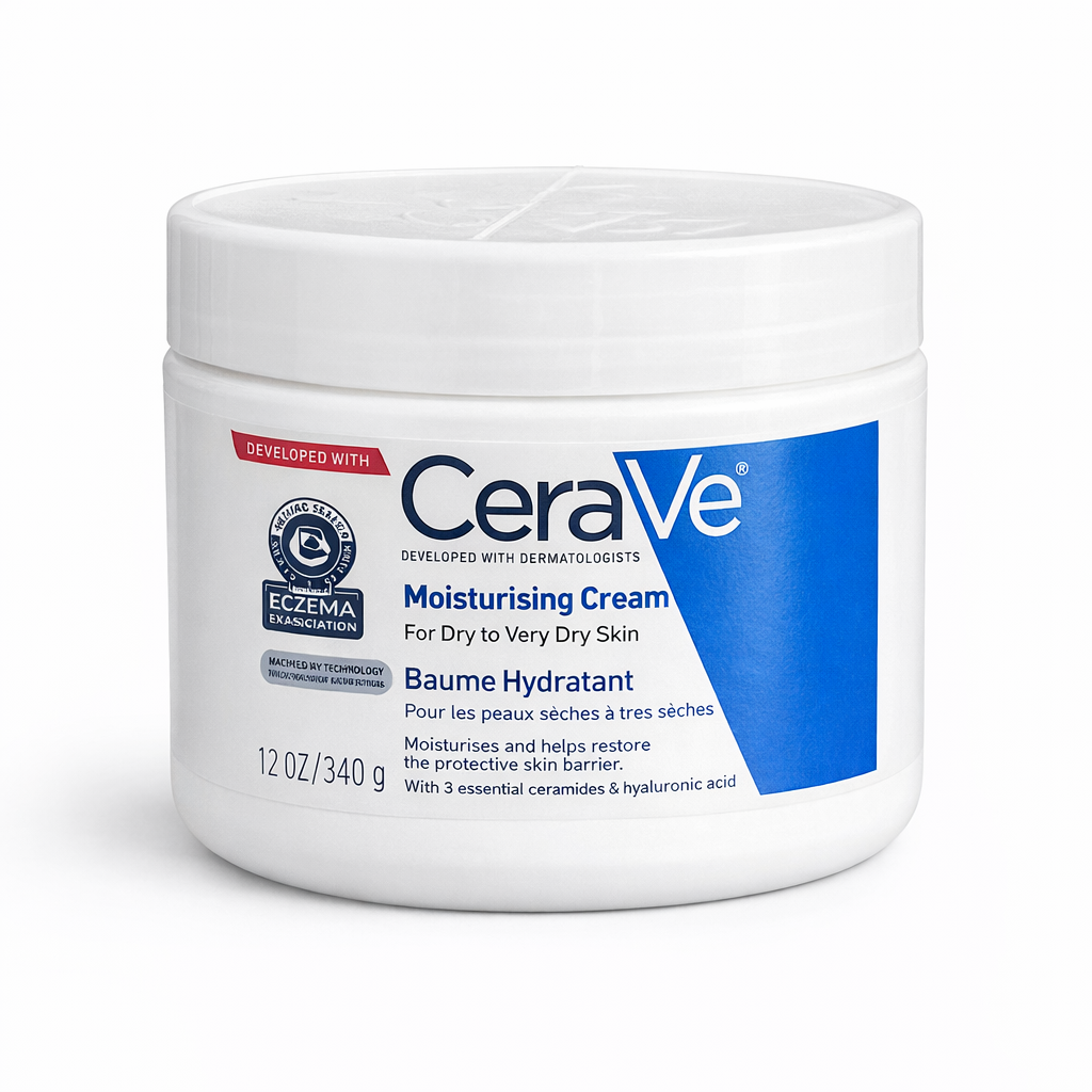 کرم آبرسان دست، صورت، گردن و بدن سراوی cerave  مناسب برای انواع پوست حجم 340 میلی‌لیتر