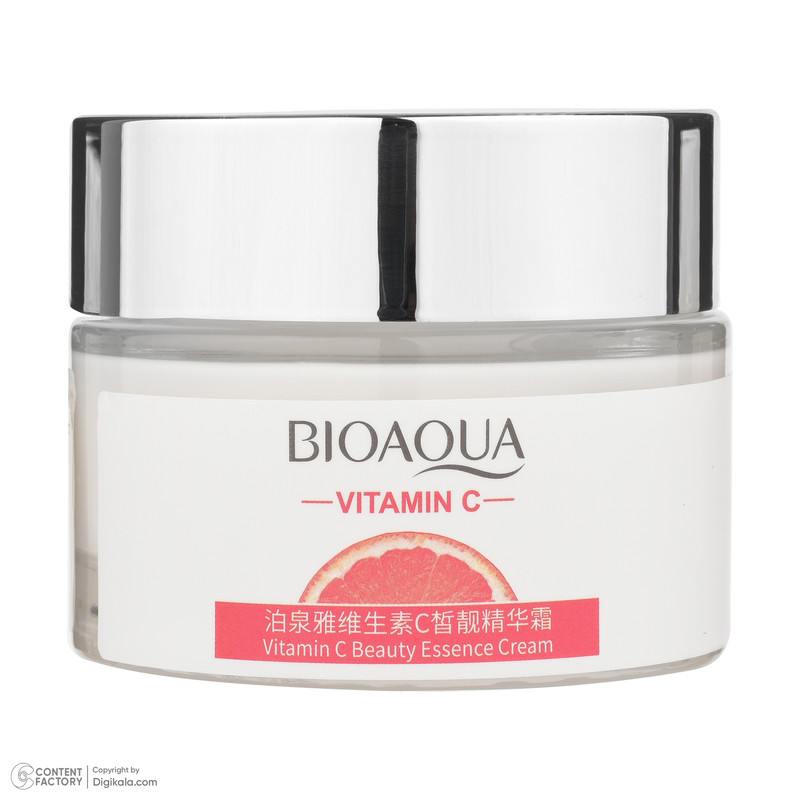 کرم روشن کننده روز و شب صورت بی آکوا مدل Vitamin C مناسب برای انواع پوست وزن 50 گرم