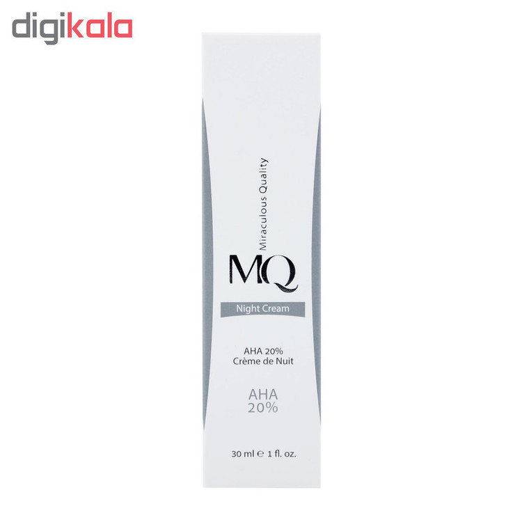 کرم لایه بردار ام کیو مدل AHA 20% NIGHT CREAM حجم 30 میلی لیتر