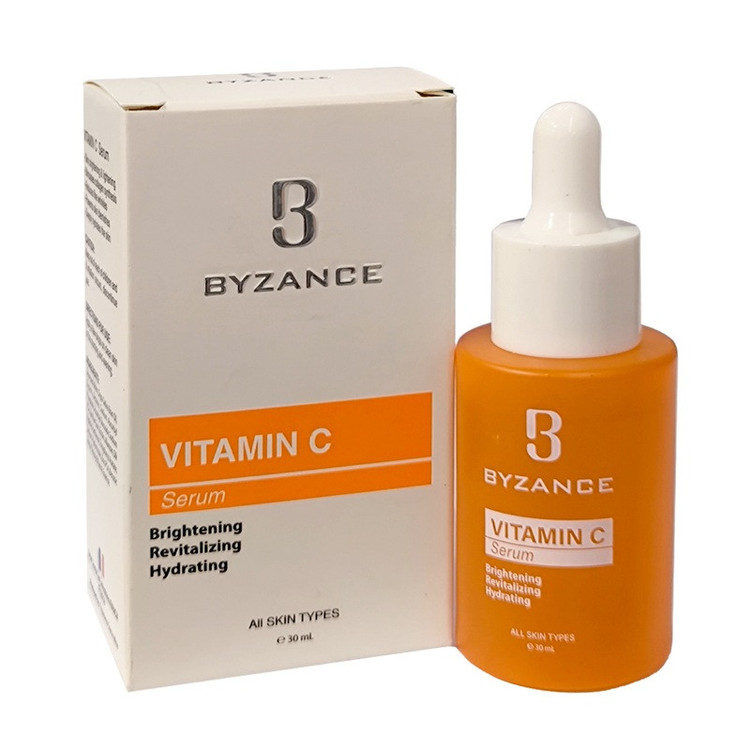 سرم شفافکننده و روشنکننده پوست بیزانس مدل Vitamin C مناسب برای انواع پوست حجم 30 میلیلیتر