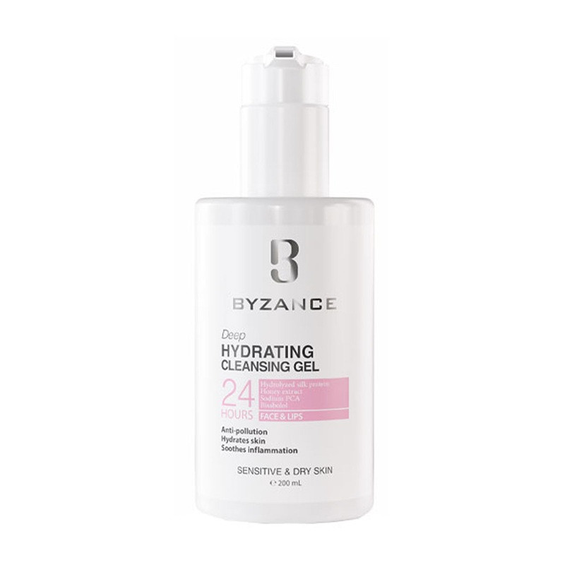 ژل شستوشوی صورت بیزانس مدل Deep Hydrating مناسب برای پوست خشک و حساس حجم 200 میلیلیتر