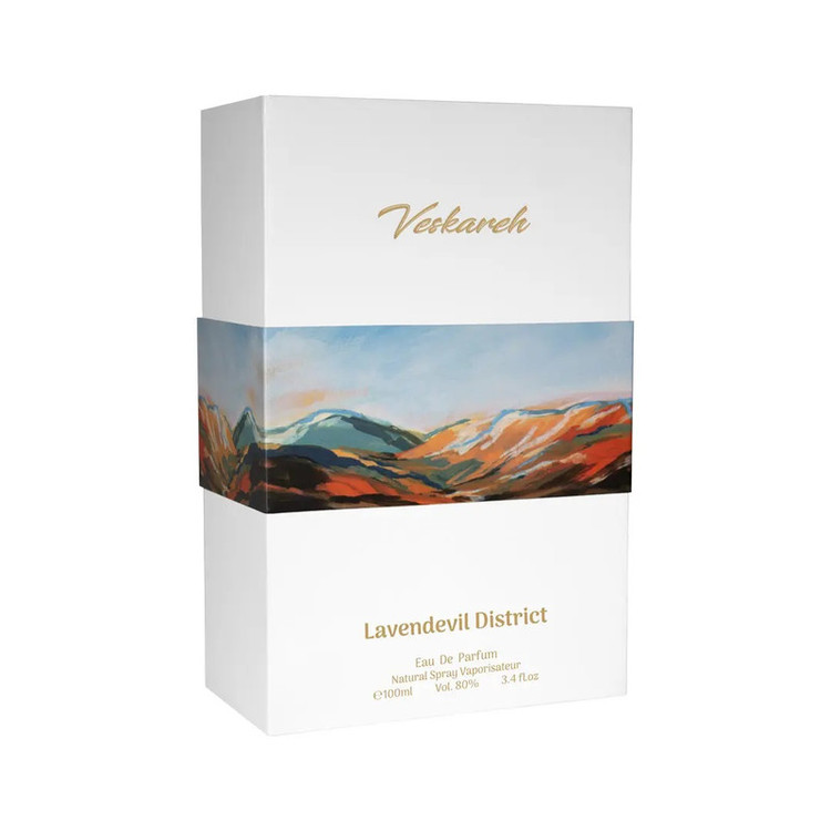 ادوپرفیوم زنانه وسکاره مدل LAVENDEVIL DISTRICT با رایحه خنک حجم 100 میلیلیتر