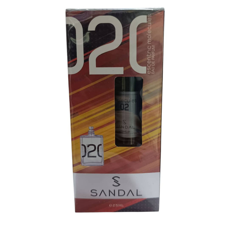 عطر جیبی مردانه صندل مدل molecules02 با رایحه خنک حجم 25 میلی لیتر