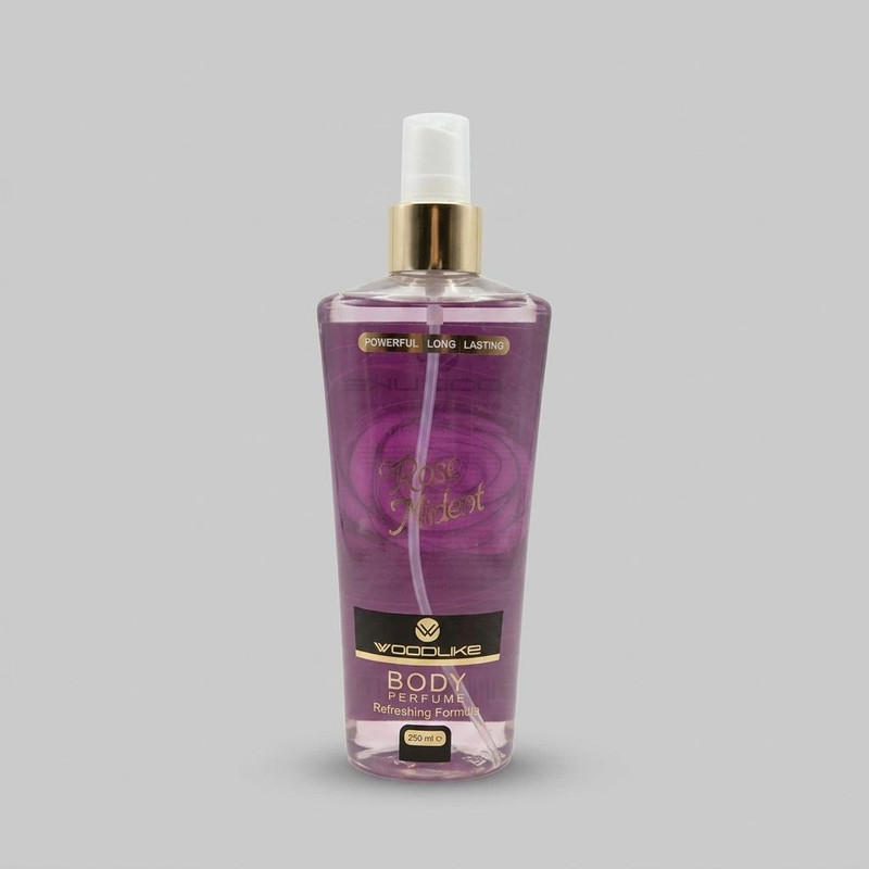 بادی اسپلش زنانه وودلایک مدل rose mident حجم 250 میلی لیتر