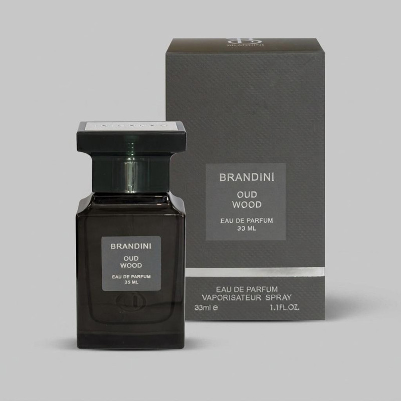 عطر جیبی مردانه برنديني مدل عود وود با رایحه گرم حجم ٣٣ میلی لیتر