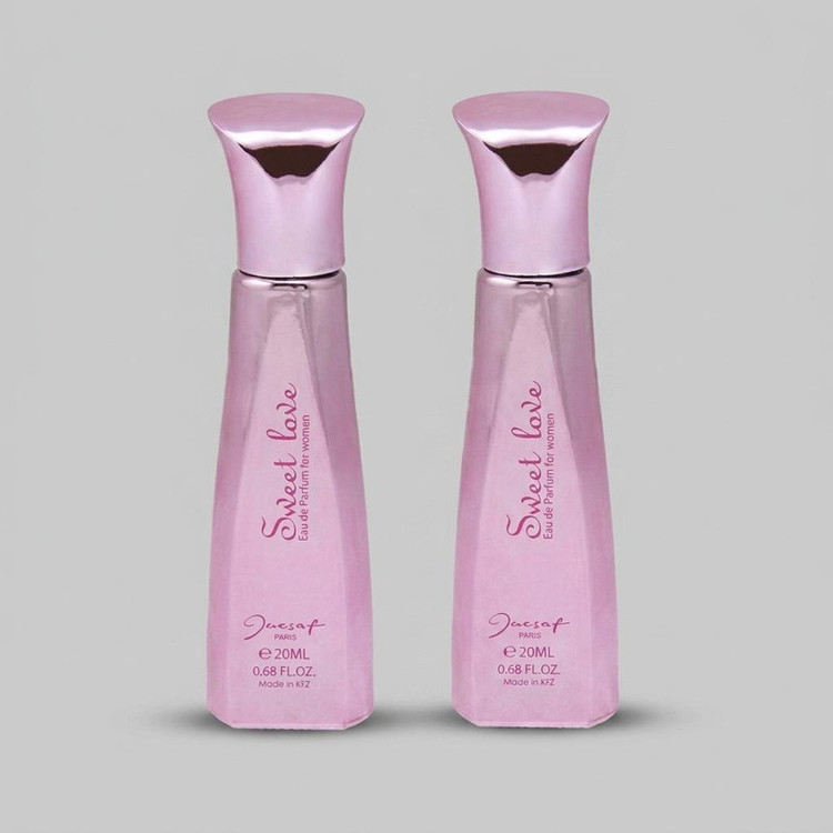 عطر جیبی زنانه ژک ساف مدل SWEET LOVE حجم 22 میلی لیتر بسته 2 عددی