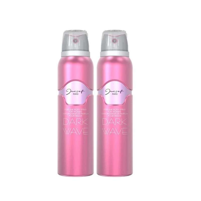 اسپری بدن زنانه ژکساف مدل Sh3493.2 Dark Wave حجم 150 میلی لیتر بسته 2 عددی
