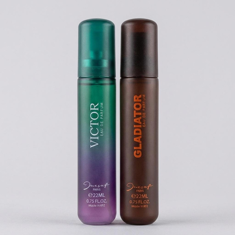 عطر جیبی مردانه ژک ساف مدل Victor حجم 22 میلی لیتر به همراه عطر جیبی مدل Gladiator حجم 22 میلی لیتر