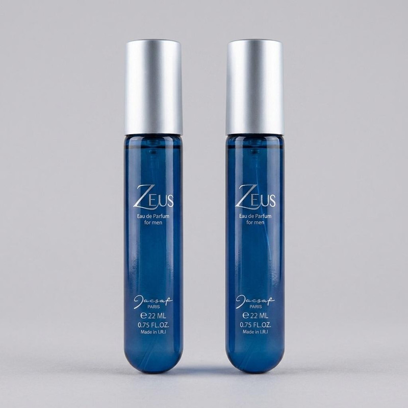 عطر جیبی مردانه ژک ساف مدل زئوس حجم 22 میلی لیتر بسته 2 عددی