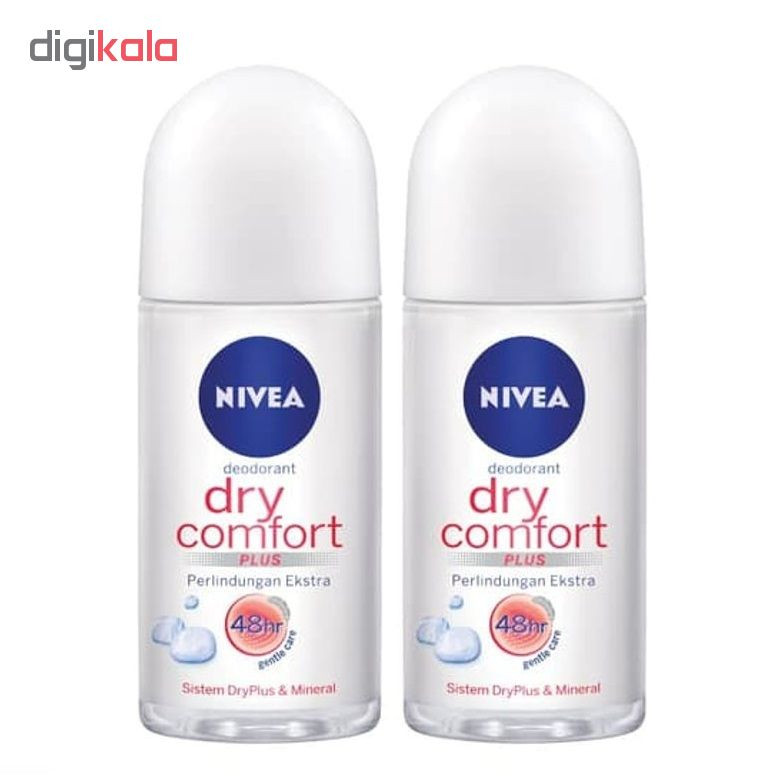 رول ضد تعریق زنانه نیوآ مدل Dry Comfort حجم 50 میلی لیتر بسته 2 عددی