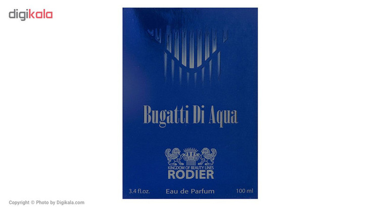 ادو پرفیوم مردانه رودیر مدل Bugatti Di Aqua حجم 100 میلی لیتر