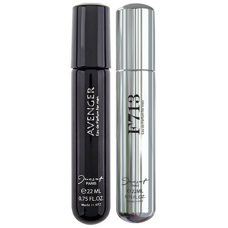 عطر جیبی مردانه ژک ساف مدل Avenger حجم 22 میلی لیتر به همراه عطر جیبی مردانه مدل F713 حجم 22 میلی لیتر