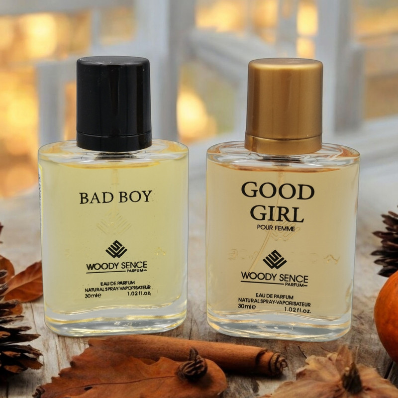 عطر جیبی مردانه وودی سنس مدل BD BOY حجم 30 میلی لیتر به همراه عطر جیبی وودی سنس مدل GOOD GIRL