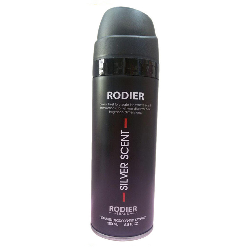 اسپری بدن مردانه رودیر مدل Silver scent حجم 200 میلی لیتر