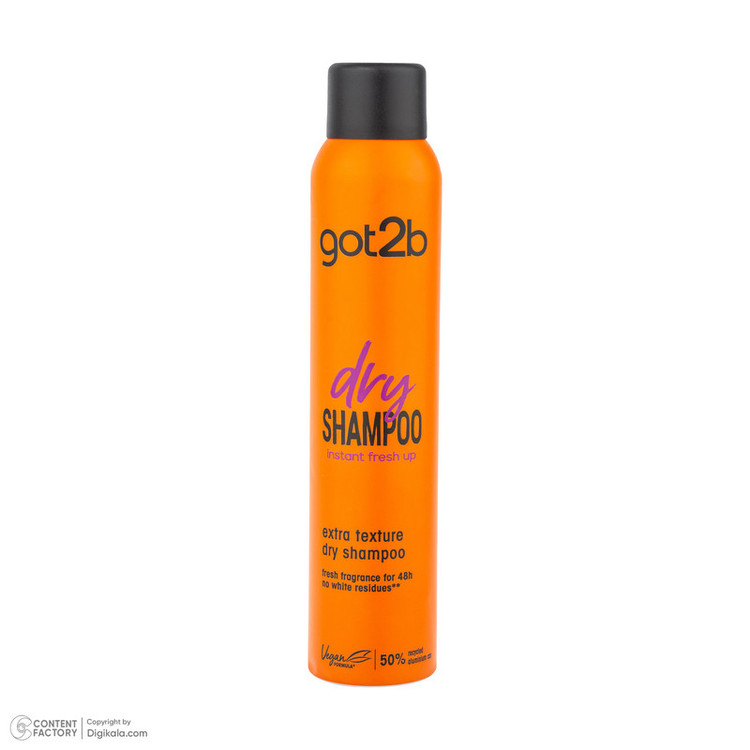 اسپری شامپو خشک شوآرزکوف مخصوص انواع مو، حجم 200 میلیلیتر مدل Extra Texture got2b، نرمکننده و لطافتبخش