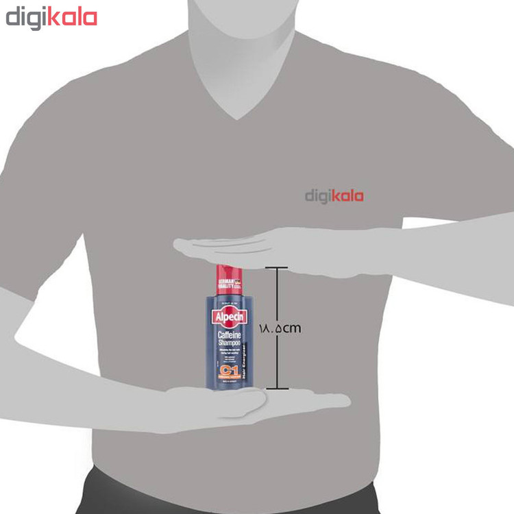 شامپو مو آلپسین مدل Caffeine C1 ضد ریزش، حاوی کراتین و کمپلکس کافئین و نعناع، تقویتکننده ریشه مو، افزایش ضخامت و حجمدهنده، مناسب انواع مو، مخصوص آقایان، حجم 250 میلیلیتر مجموعه 2 عددی