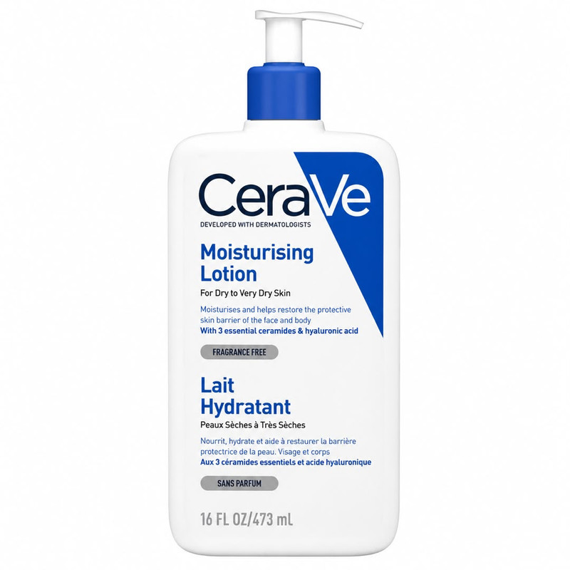 لوسیون آبرسان پوست سراوی مدل LAIT Hydratant حجم 473 میلی‌لیتر، مناسب پوست خشک و نرمال، مرطوب‌کننده و ضدخشکی، حاوی ویتامین‌های تقویتی