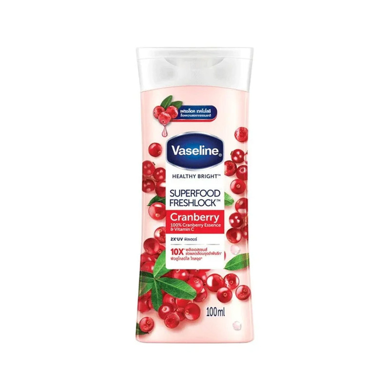 لوسیون بدن وازلین مدل Superfood Freshlock با عصاره کرنبری و ویتامین C، مرطوبکننده و ضدخشکی، مناسب انواع پوست، حجم 100 میلیلیتر