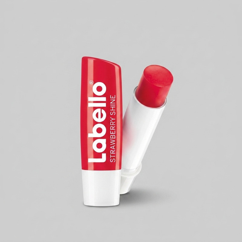 بالم لب لابلو مدل Strawberry Shine با رایحه توتفرنگی، پوشش درخشان، محافظ رطوبت، نرمکننده و فناوری Hydra IQ برای جلوگیری از خشکی و ترک لب