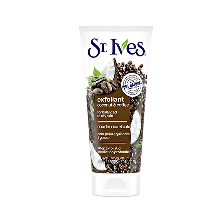 کرم اسکراب صورت اس تی.ایوز مدل Exfoliant Coconut & Coffee مناسب برای پوست چرب حجم 170 میلی لیتر