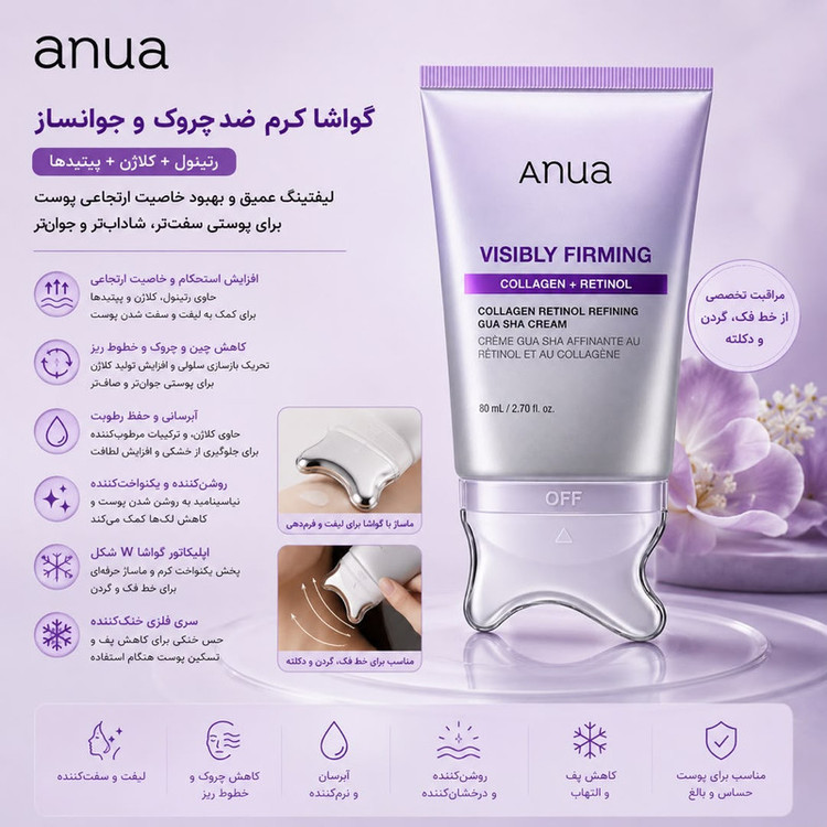 کرم ضد چروک آنوا مدل Visibly Firming مناسب انواع پوست حجم 80 میلی لیتر