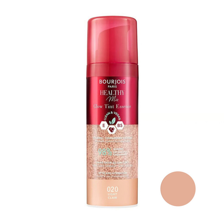 کرم پودر بورژوآ مدل Healthy Mix Glow Tint Essence شماره 020 حجم 30 میلیلیتر