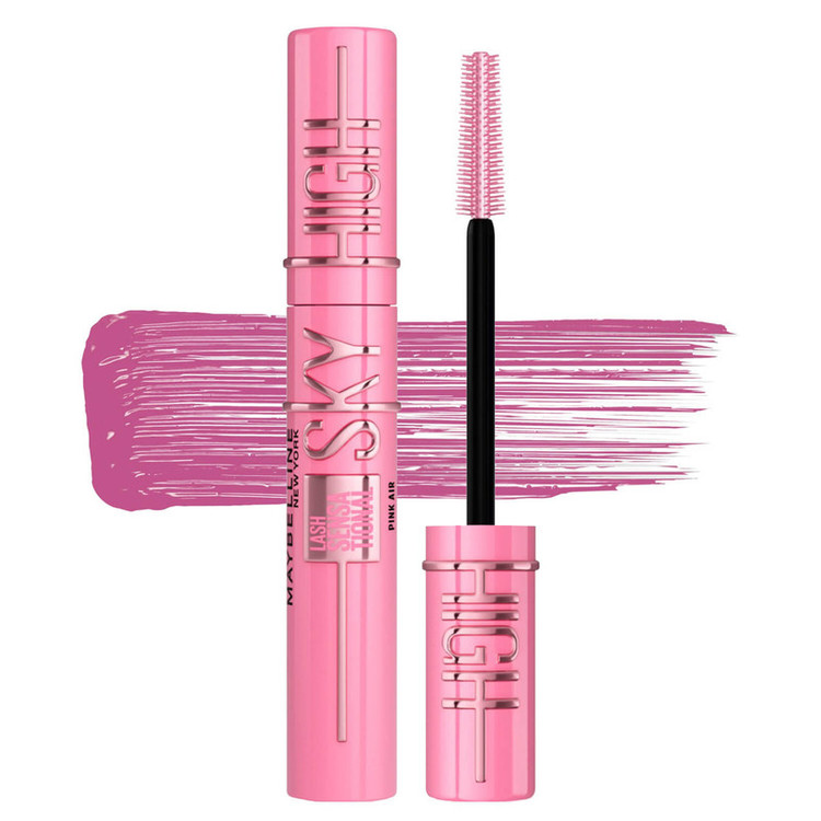 ریمل حجم دهنده و حالت دهنده ضد آب میبلین مدل Sky High Pink رنگ صورتی