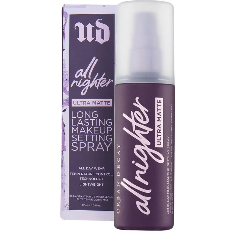 اسپری فیکساتور مات اربن دیکی مدل All Nighter Ultra Matte حجم 118 میلی لیتر