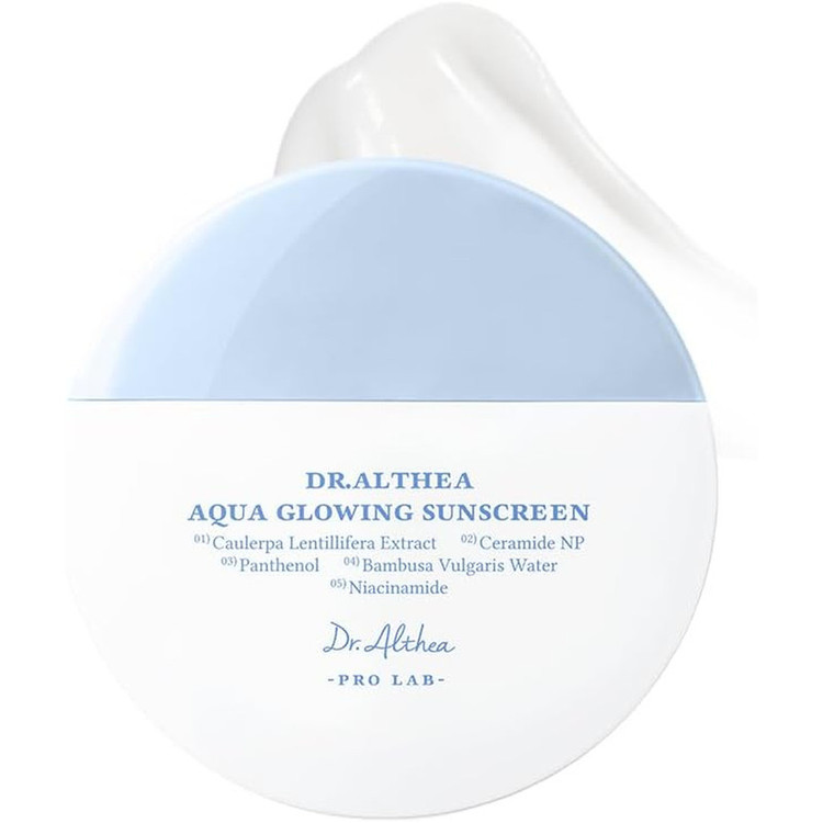 کرم ضد آفتاب بیرنگ صورت دکتر آلتیا SPF 50 مدل Aqua Glowing محافظ در برابر UVA و UVB مناسب برای انواع پوست حجم 45 میلیلیتر