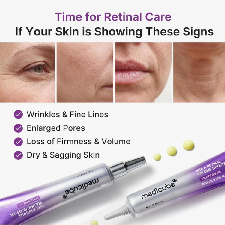 سرم ضد چروک پوست مدیکیوب مدل Vita A Retinal مناسب برای انواع پوست حجم 15 میلی لیتر