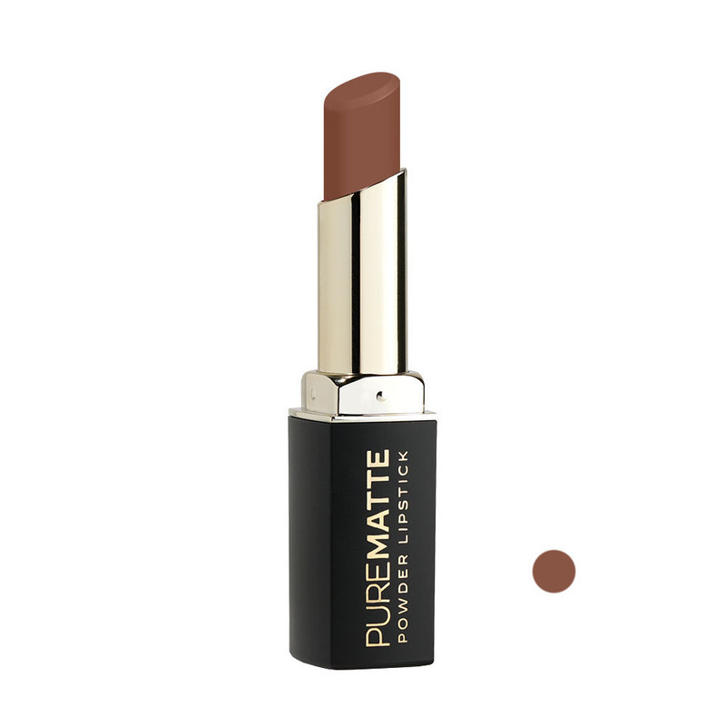رژ لب جامد مات گلدن رز مدل PURE MATTE شماره 126 رنگ قهوه ای