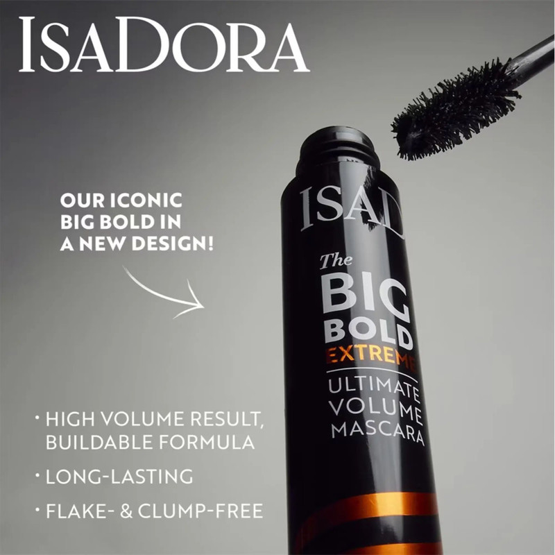 ریمل حجم دهنده ایزادورا مدل Big Bold Extreme رنگ مشکی حجم 14 میلی لیتر