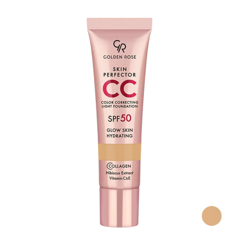 سی سی کرم SPF50 گلدن رز مدل Skin Perfector  Neutral شماره 102مناسب برای انواع پوست حجم 30 میلی لیتر