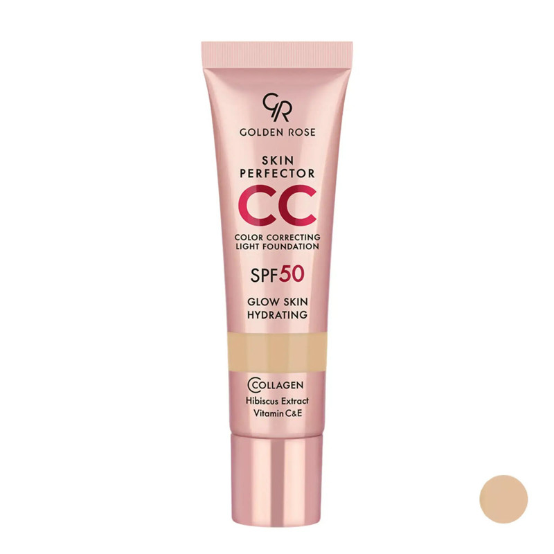 سی سی کرم SPF50 گلدن رز مدل  Skin Perfector Beige شماره 101مناسب برای انواع پوست حجم 30 میلی لیتر