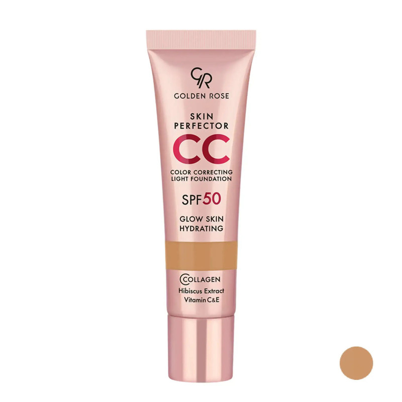 سی سی کرم SPF50 گلدن رز مدل Skin Perfector Warm Honey شماره 104مناسب برای انواع پوست حجم 30 میلی لیتر