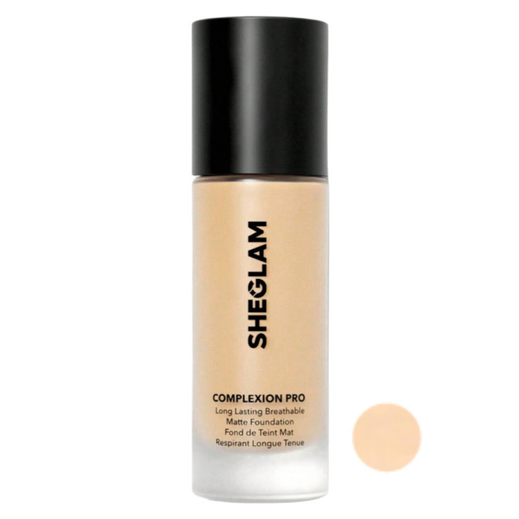 کرم پودر مایع Spf15 شیگلم مدل Complexion Pro Matte Buttercream مناسب برای پوست چرب و مختلط رنگ کرم روشن شماره 12 حجم 30 میلی لیتر